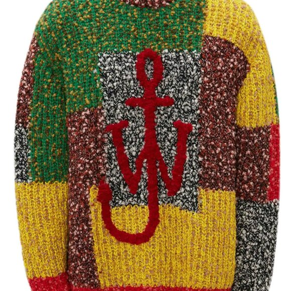 BNWT AW21 J.W.ANDERSON ANCHOR PATCHWORK SWEATER L - Picture 12 of 12